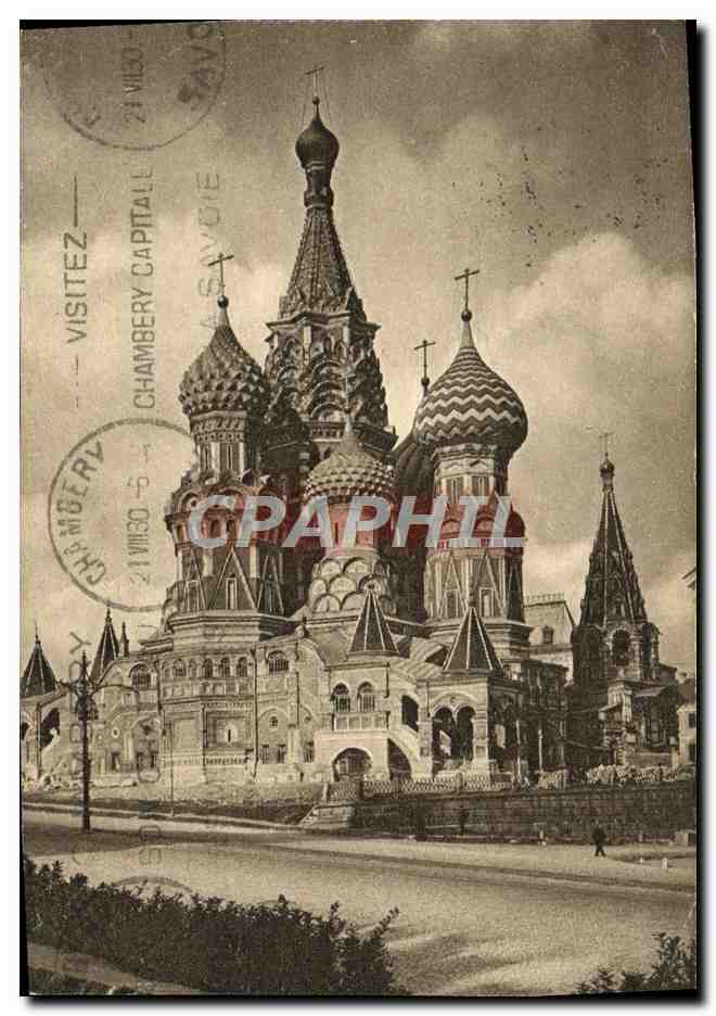 CPA Moscou La Cathedrale De Basile Le Saint Russie