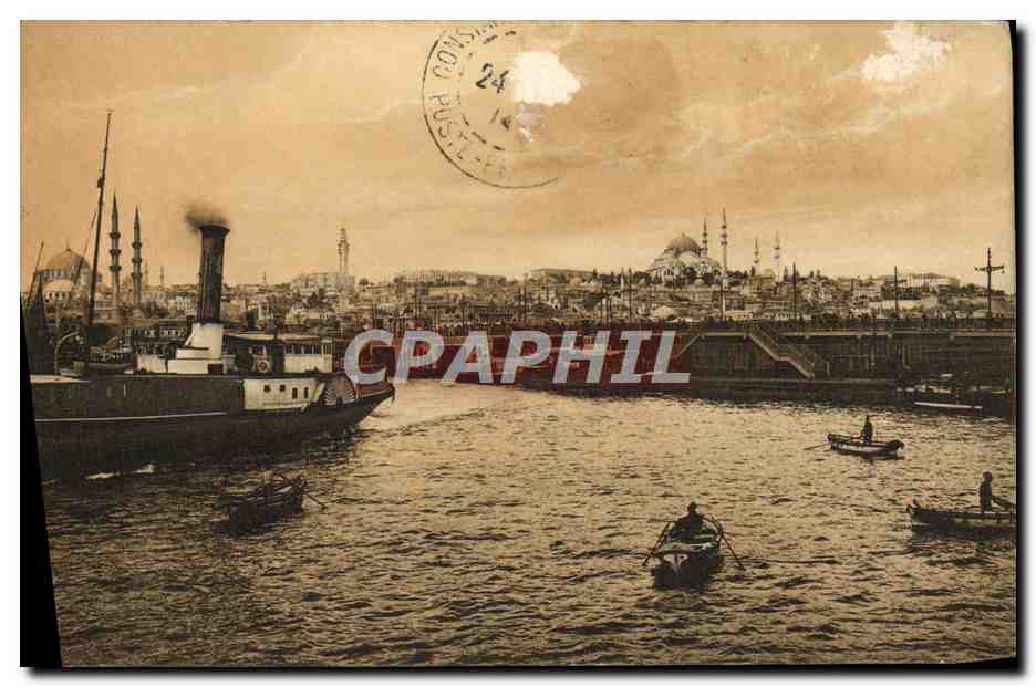 CPA Constantinople Stamboul Le Nouveau Pont Turquie Bateau 