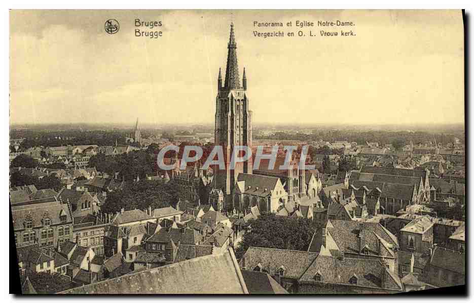 CPA Bruges Panorama Et Eglise Notre Dame 