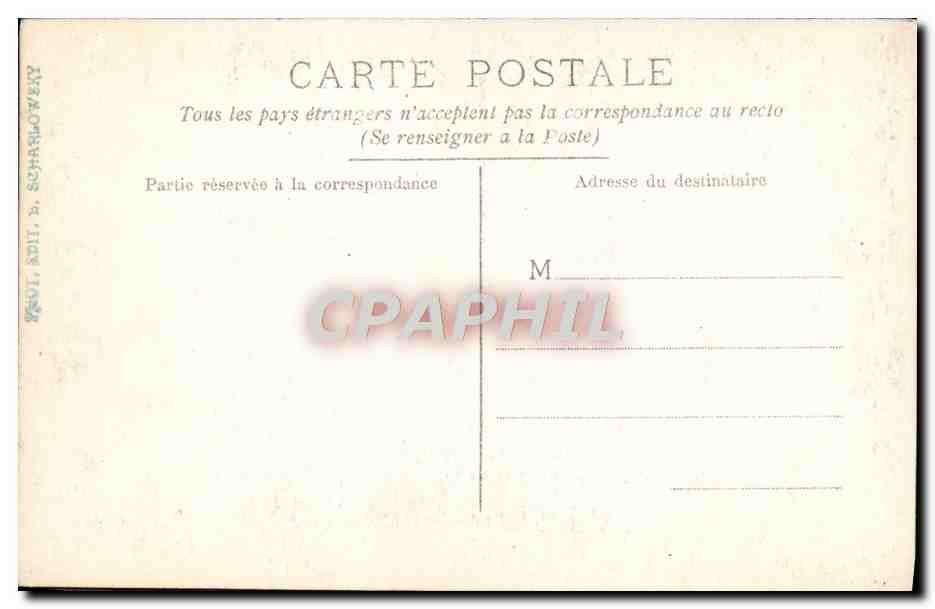 CPA La Priere Scharlowsky — Verso
