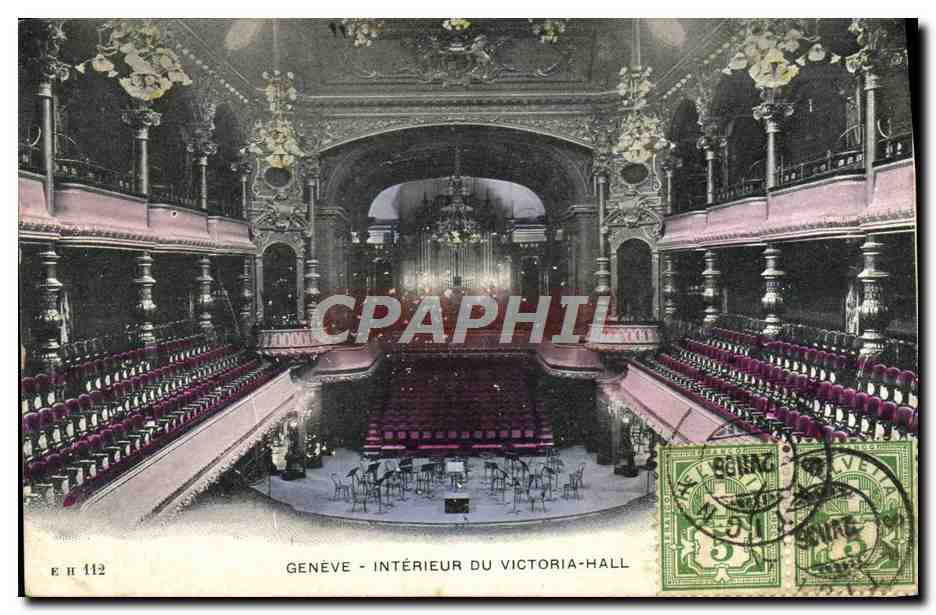 CPA Geneve Interieur Du Victoria Hall