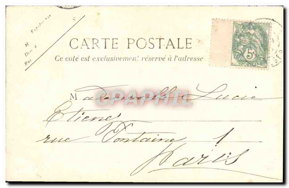 CPA Boufarik Avenue De La Plage — Rückseite
