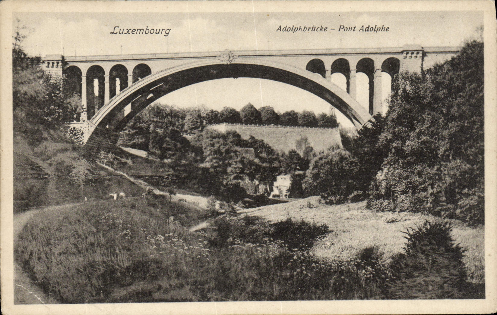CPA Luxembourg Adolphbrucke Pont Adolphe