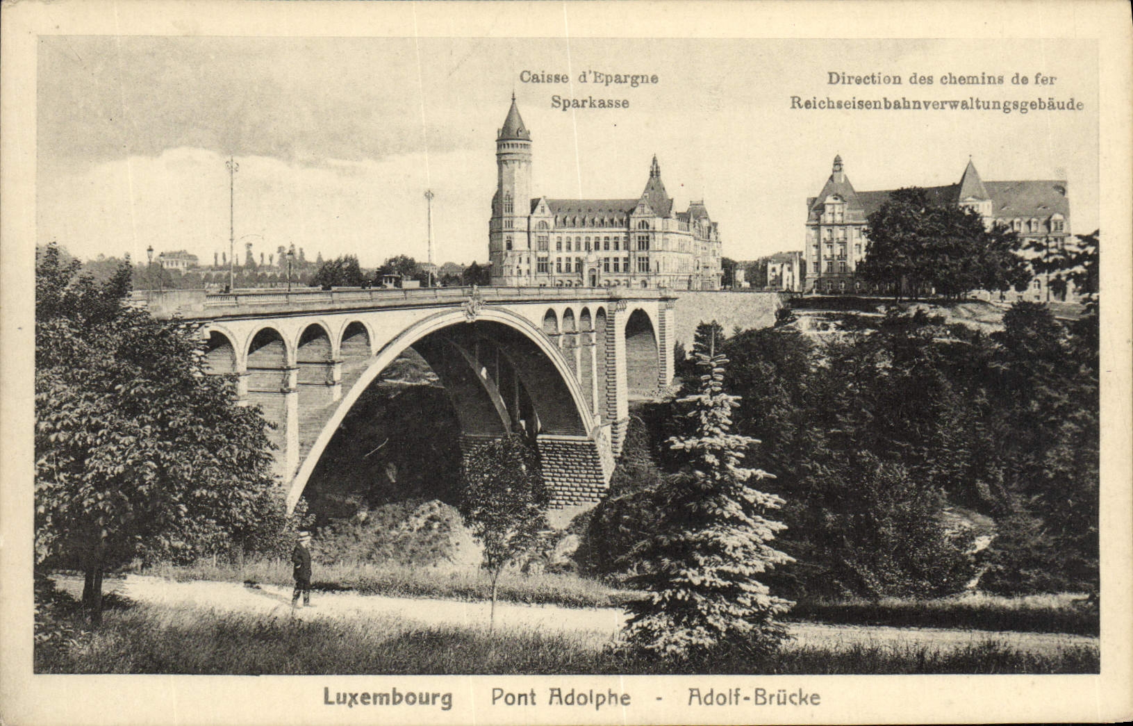 CPA Luxembourg Pont Adolphe Adolf Brucke