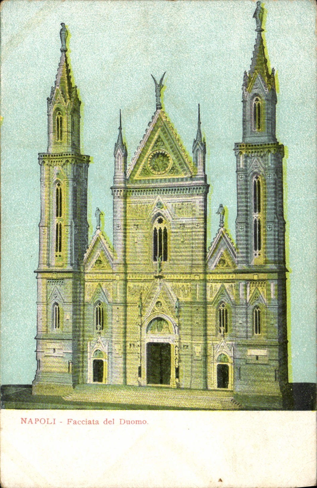 CPA Napoli Facciata Del Duomo