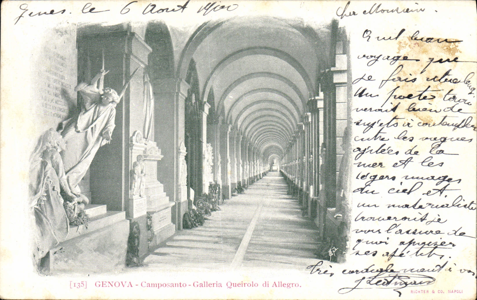 CPA Genova Camposanto Galleria Queirolo Di Allegro