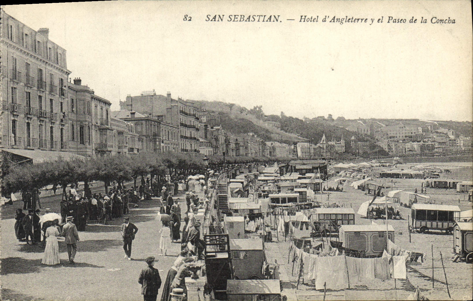 CPA San Sebastian Hotel d'Angleterre y el Paseo de la Concha 