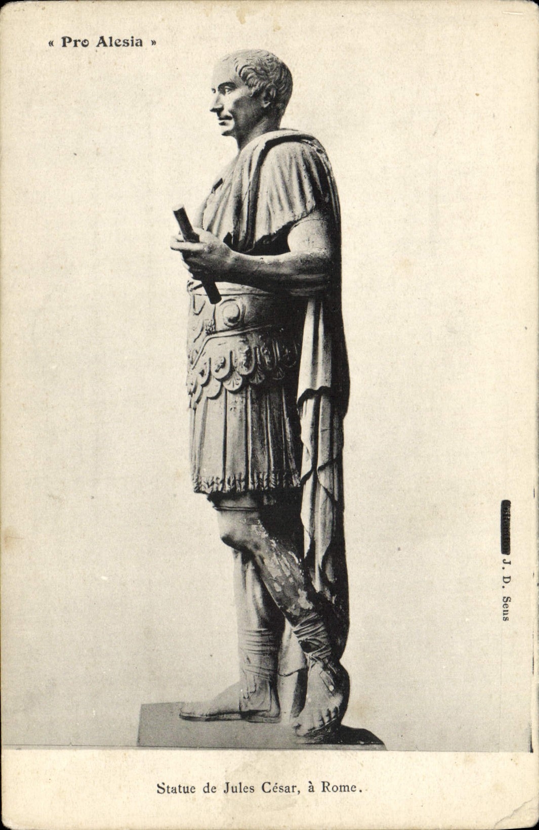 CPA Roma Pro Alesia Statue de Jules Cesar