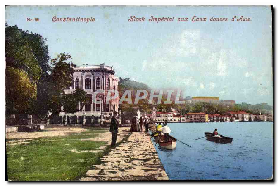 CPA Constantionople Kiosk Imperial Aux Eaux Douces d'Asie Turquie