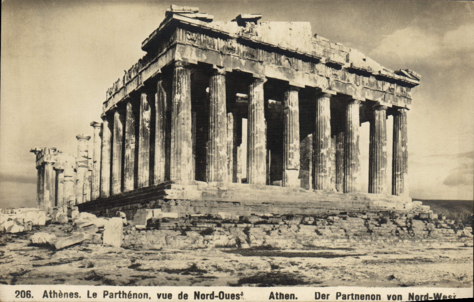 CPA Athenes La Parthenon Vue de Nord Ouest