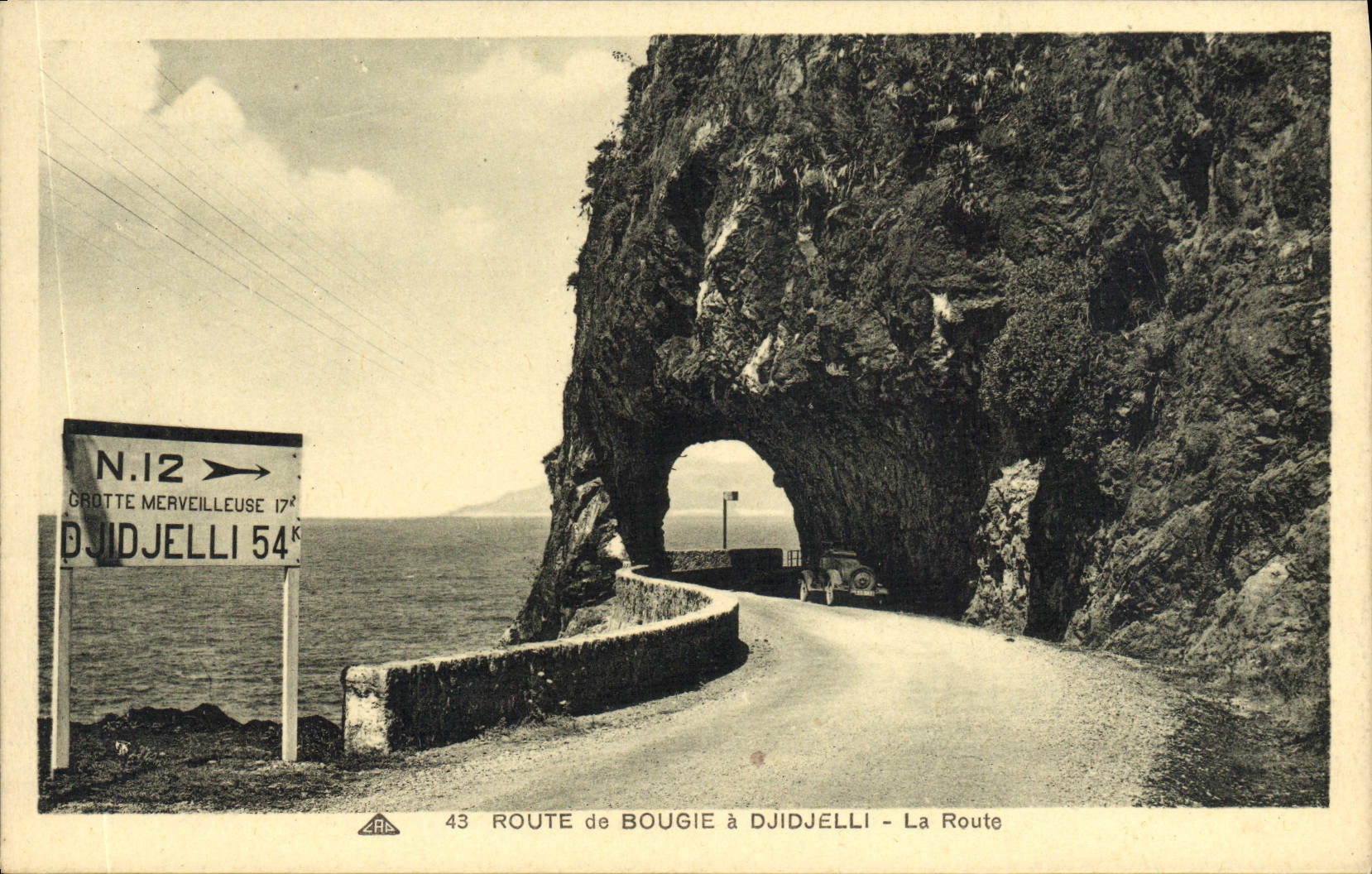 CPA Bougie Route de Djidjelli La Route