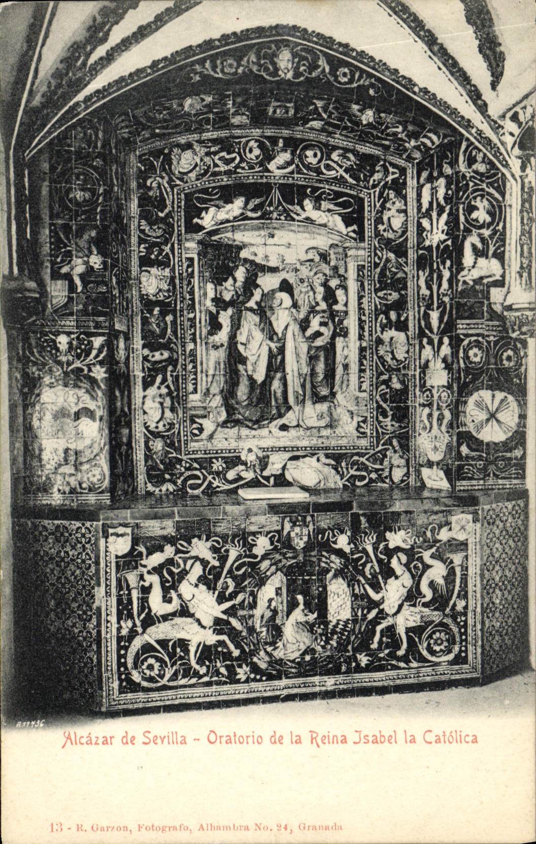 CPA Alcazar de Seilla Oratorio de la Reina Isabel la Catolica