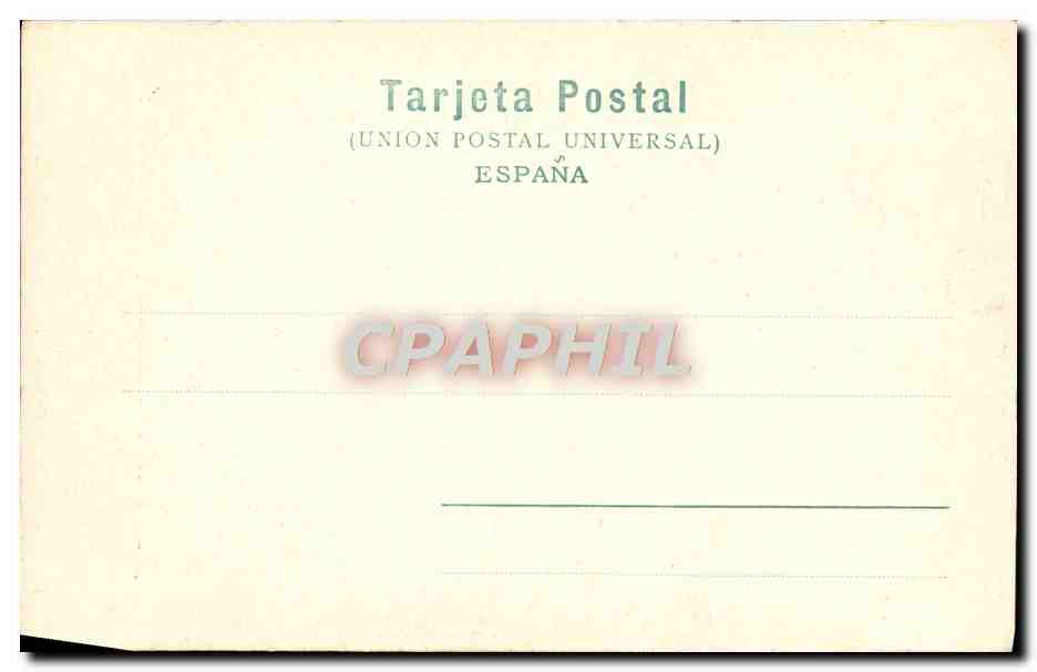 CPA Alcazar de Seilla Oratorio de la Reina Isabel la Catolica — Rückseite