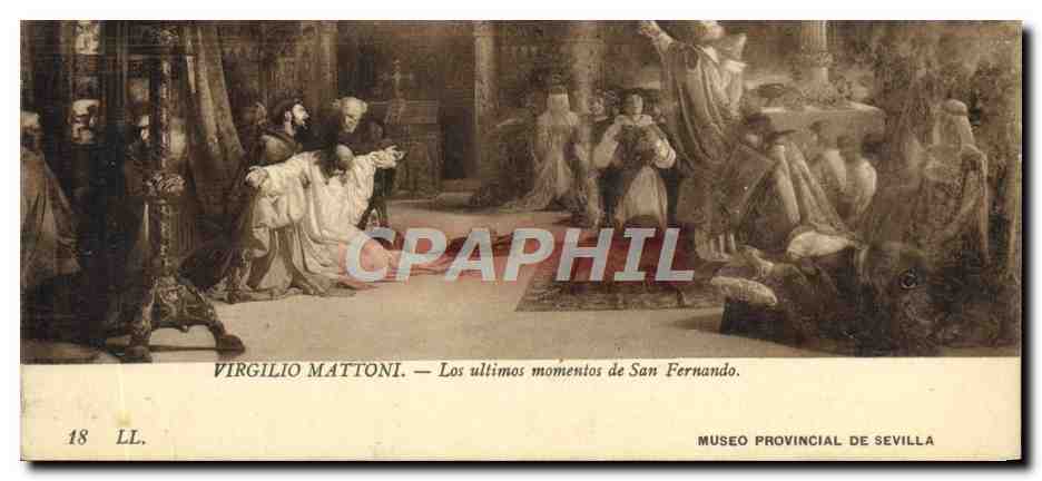 CPA Virgilio Mattoni Los Ultimos Momentos de San Fernando Sevilla