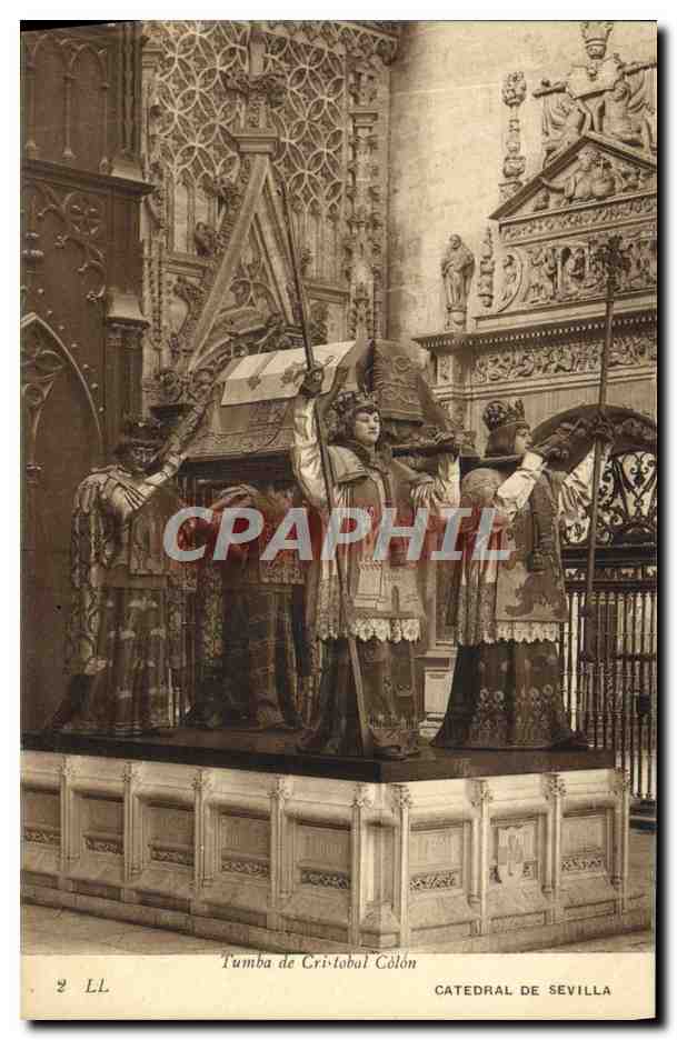 CPA Sevilla Cathedral Tumba de Cristobal Colon