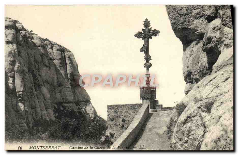 CPA Montserrat Camino de la Cueva de la Vierge