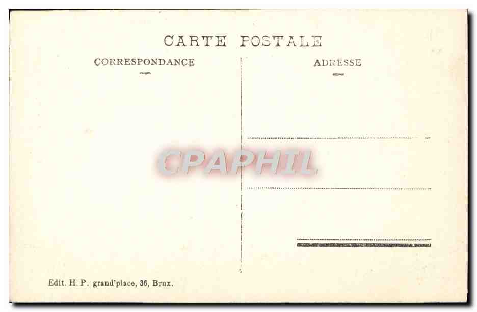 CPA Bruxelles Colonne du Gongres — Rückseite