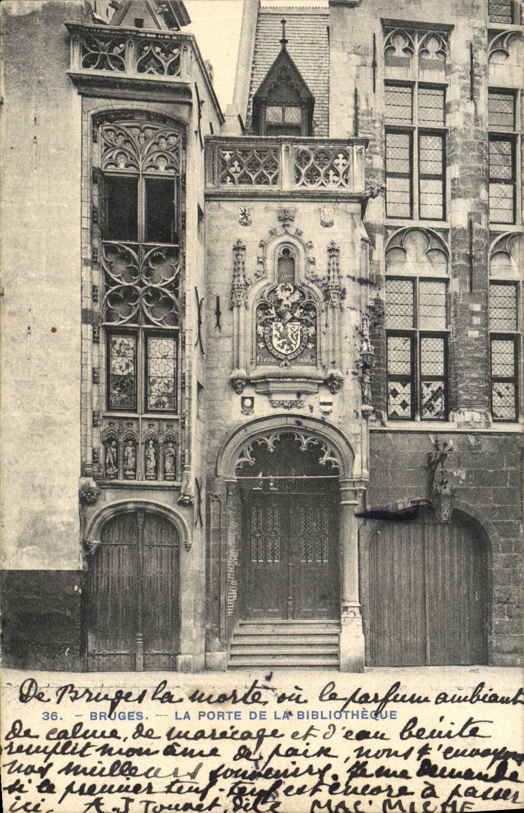CPA Bruges La Porte De La Bibliotheque