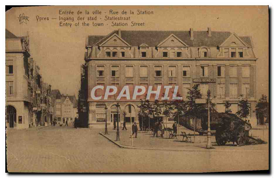 CPA Ypres Entree de la Ville Rue de La Station