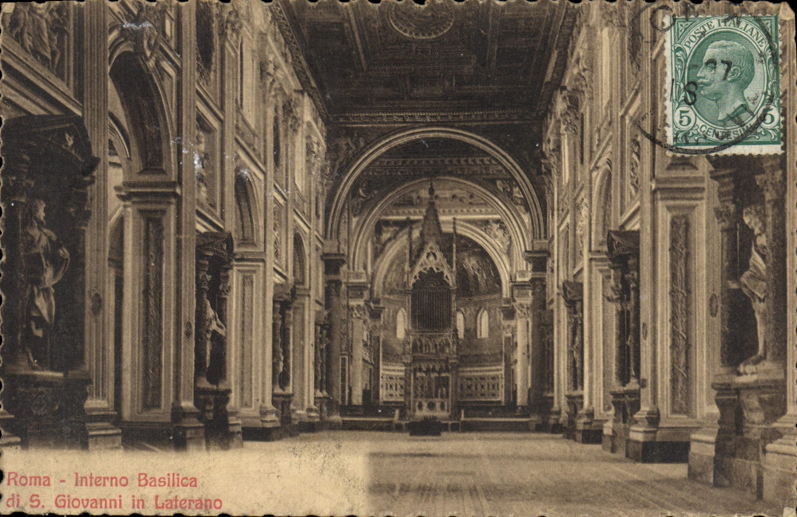 CPA Roma Interno Basilica Giovanni in Laterano