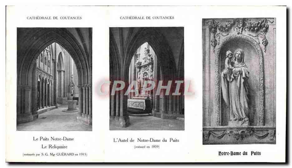 Feuillet depliant Cathedrale de Coutances L'Autel Notre Dame Le Reliquaire