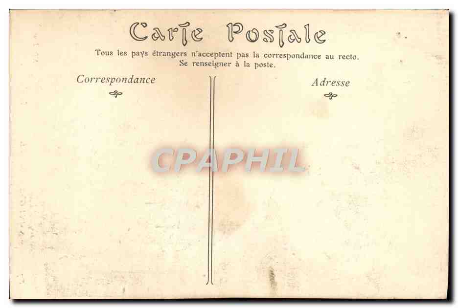 CPA Saint Germain En Laye Le Chateau Grand Escalier Central — Verso