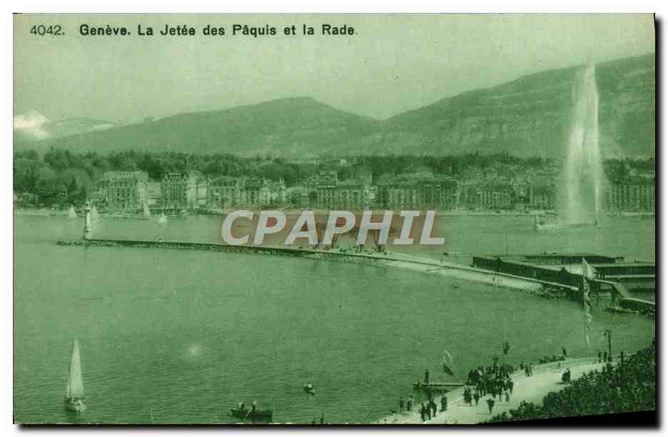CPA Geneve La Jetee des Paquis et la Rade