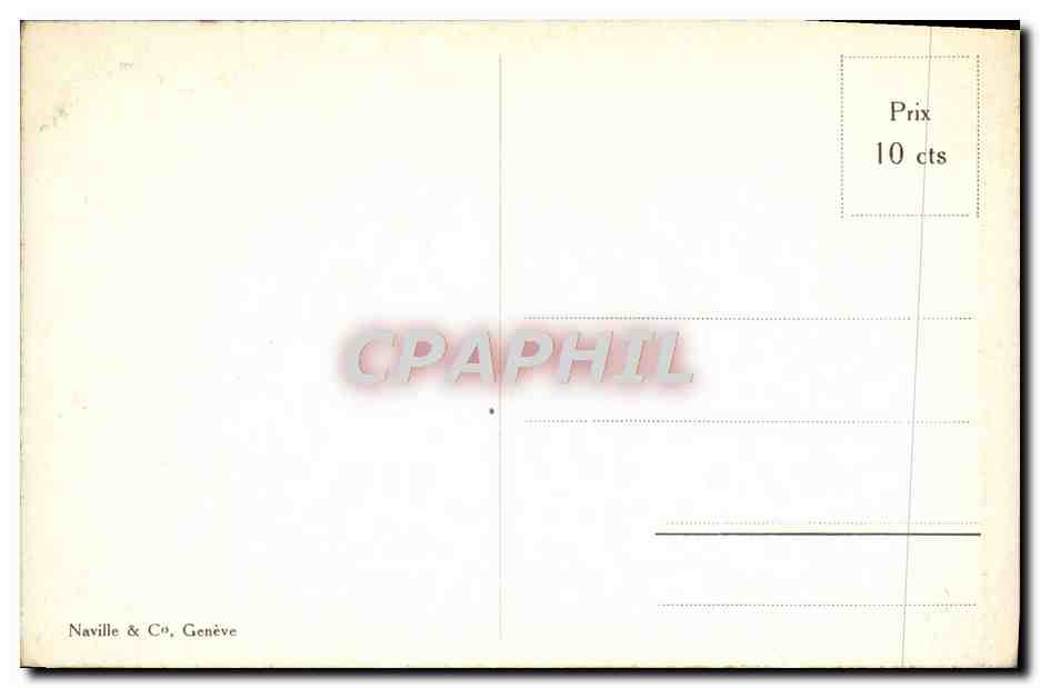 CPA Geneve Bureau International du Travail BIT — Verso