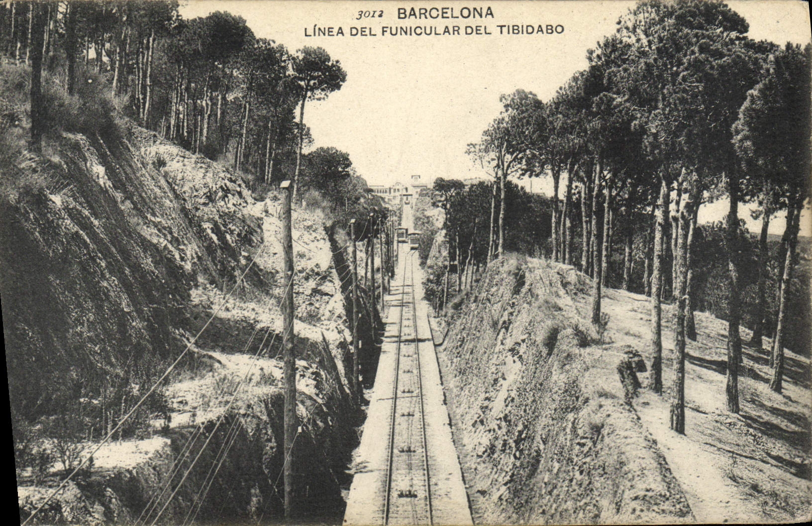 CPA Barcelona Linea Del Funiclar Del Tibidabo