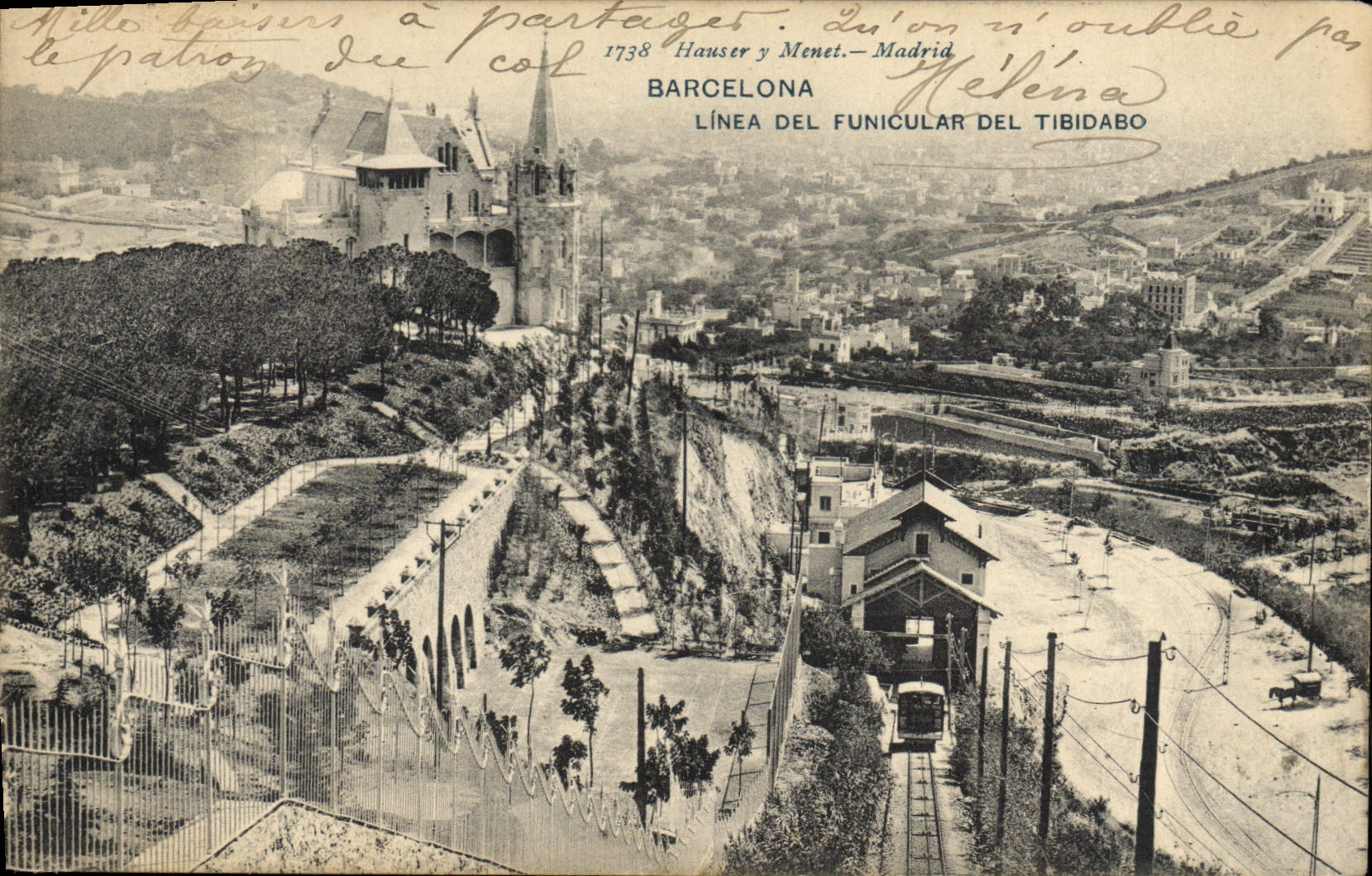 CPA Barcelona Tibidabo Linea Del Funicular