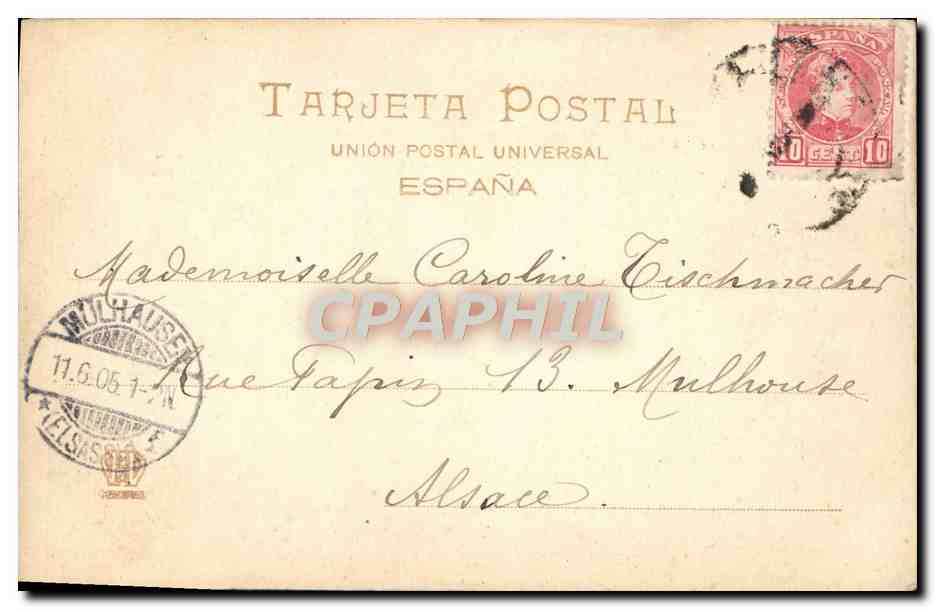 CPA Barcelona Tibidabo Linea Del Funicular — Back