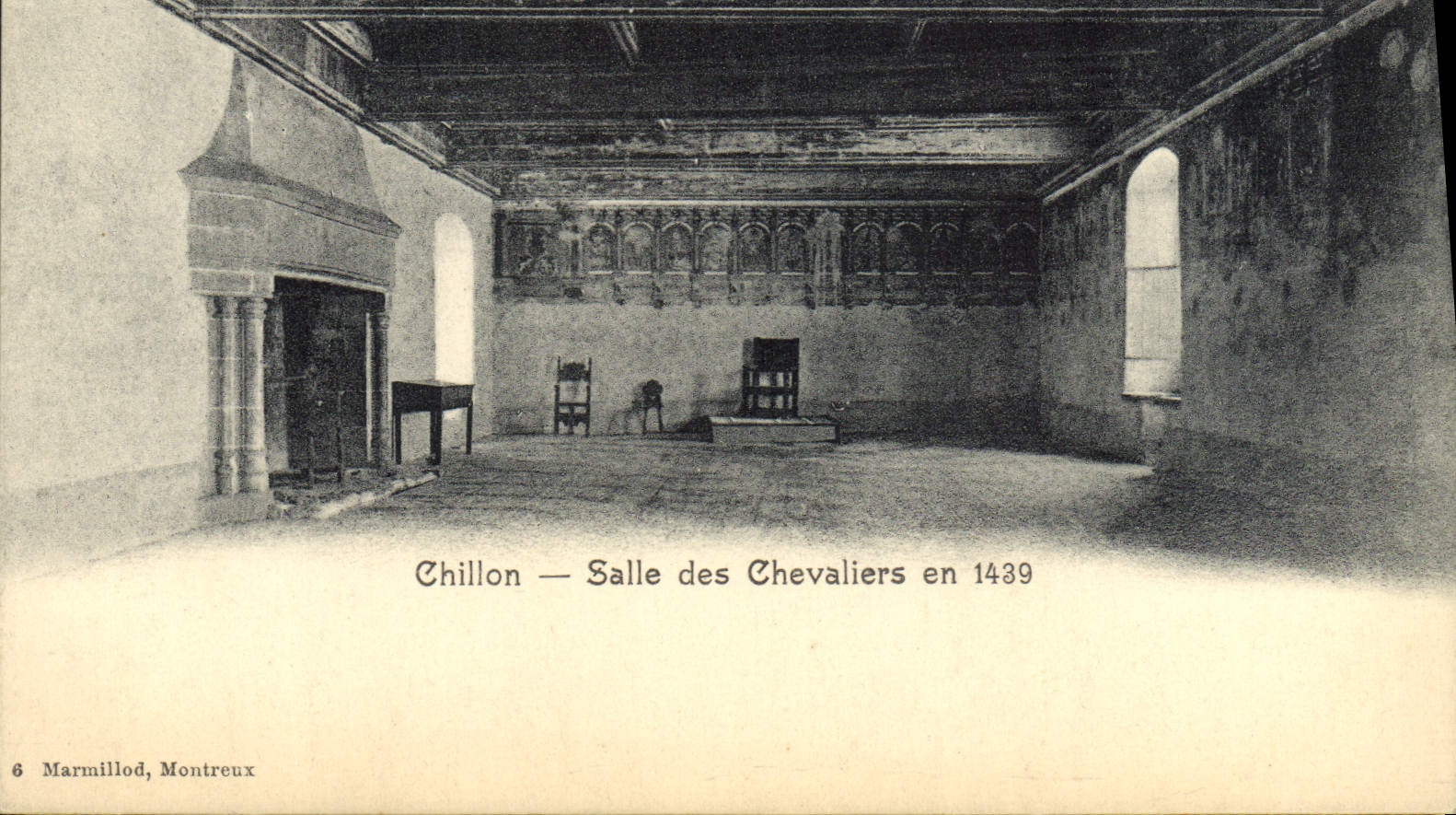 CPA Chillon salle des Chevaliers en 1439