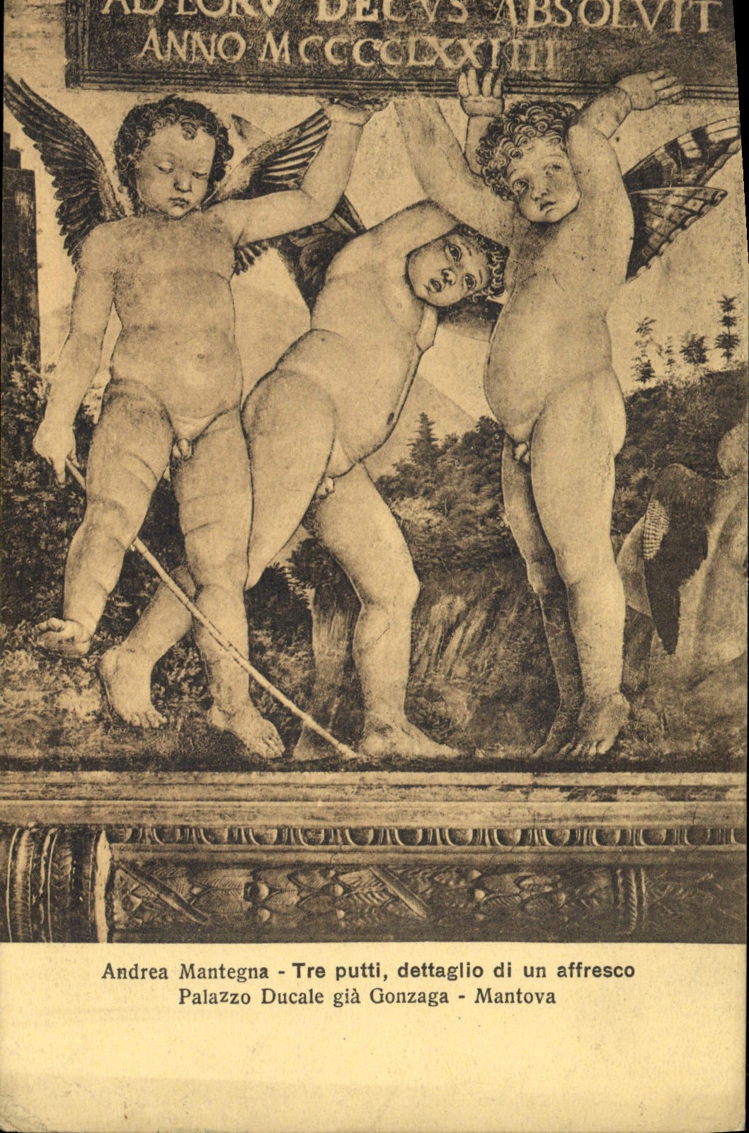 CPA Andrea Mategna Tre Putti Dettaglio di un Affresco Palazzo Ducale gia Gonzaga Mantova