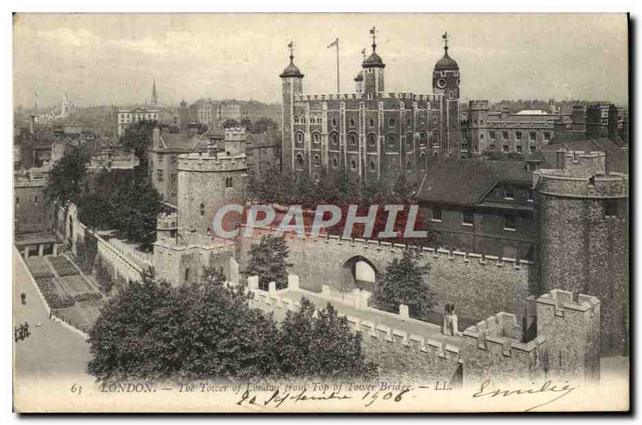 CPA London The Tower of from Top of Towre Bridge