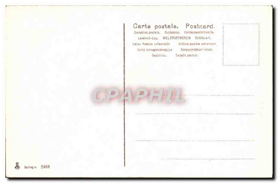 CPA Bellagio Vaduta dalla Villa Serbelloni — Rückseite