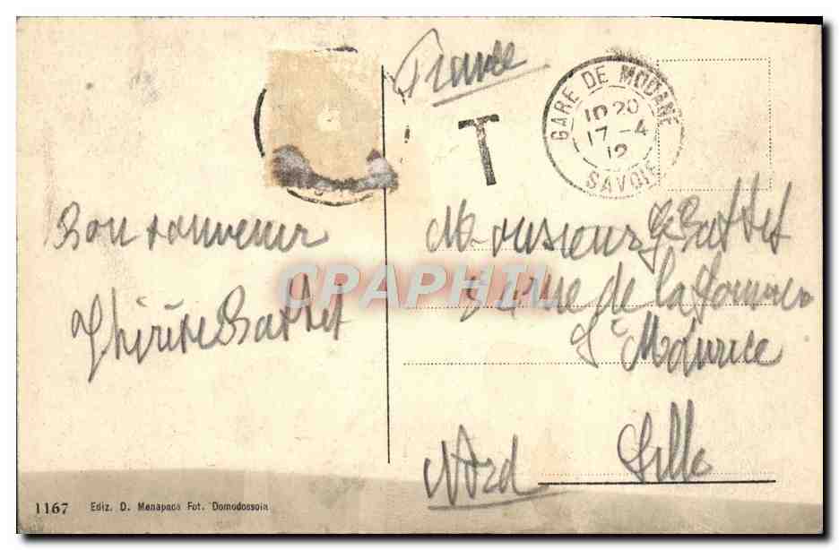 CPA Genova Monum Duchessa di Galliera — Verso
