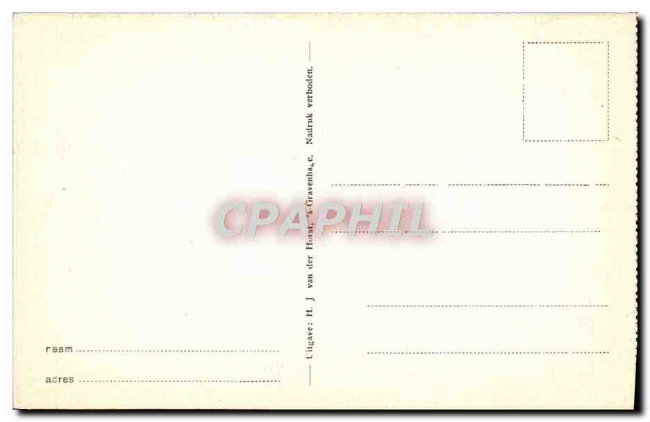 CPA Gravenhage Gevangenpoort Geijolen  — Rückseite