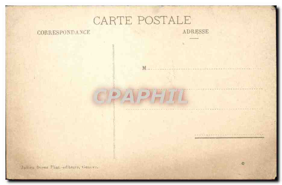 CPA Geneve Le Mont Blanc — Rückseite