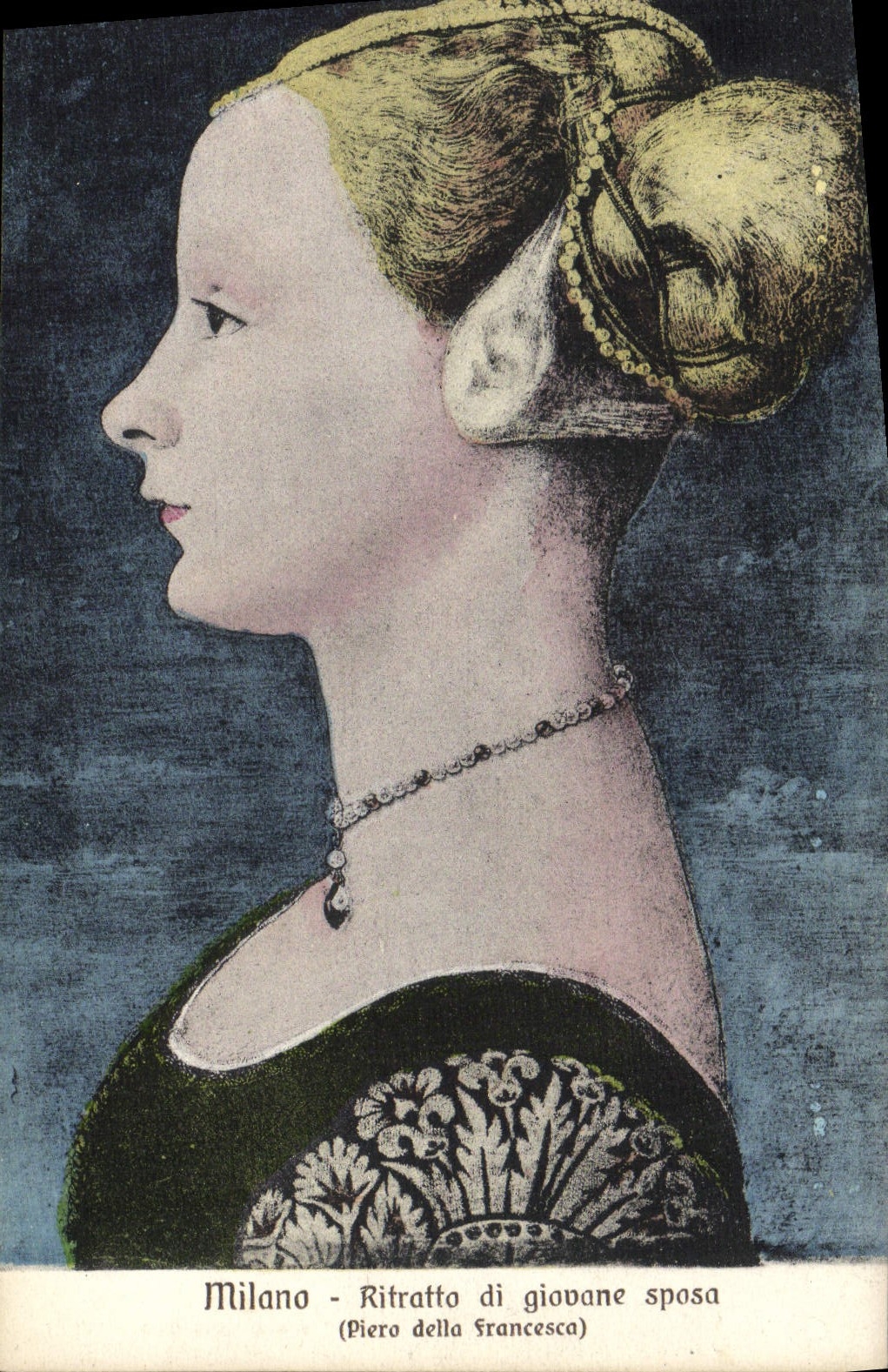 CPA Milano Ritratto di Giovane Sposa Piero della Francesca