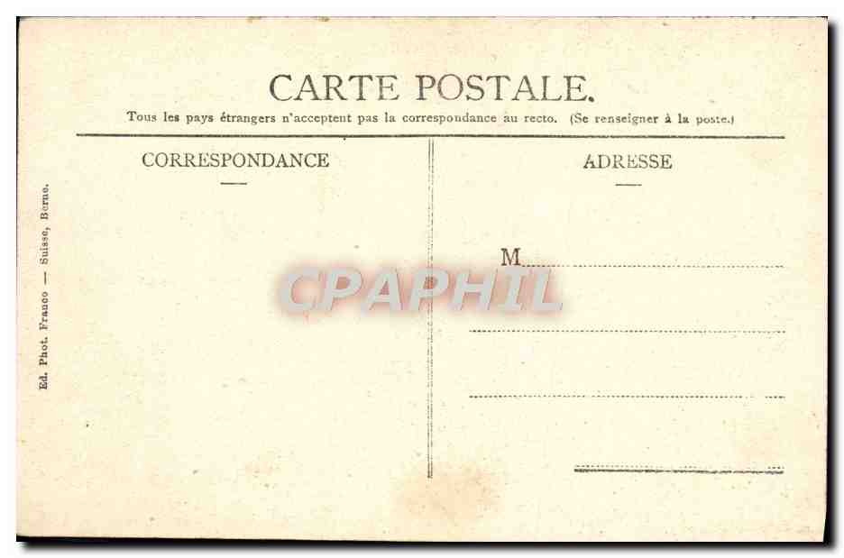 CPA Geneve La Jetee des Paquis — Verso