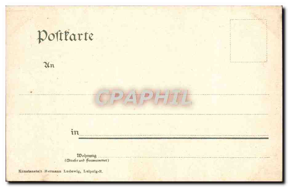 CPA Karlsruhe Parthie im Schlosspark — Rückseite