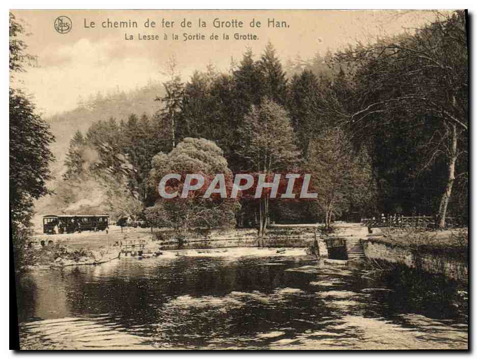 CPA Le Chemin de Fer de la Grotte de Han La Lesse a la Sortie de la grotte 