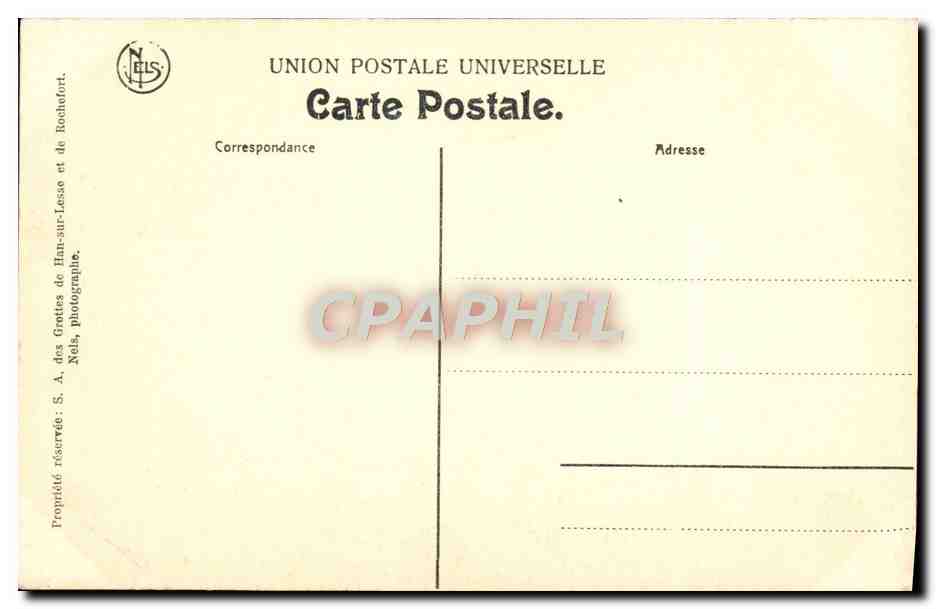 CPA Le Chemin de Fer de la Grotte de Han La Lesse a la Sortie de la grotte  — Rückseite