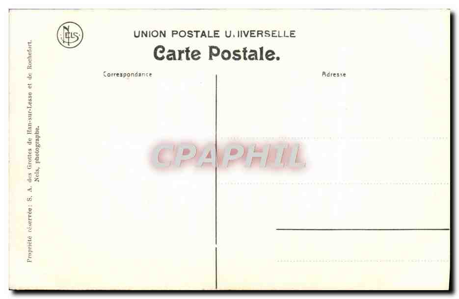 CPA Le Chemin de Fer de la Grotte de Han Les rochers de la Faule Berger Moutons Chien  — Rückseite