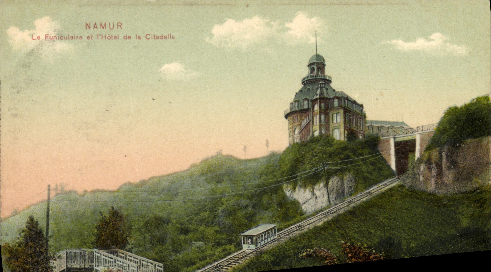 CPA Namur Le funiculaire et l'hotel de la citadelle 