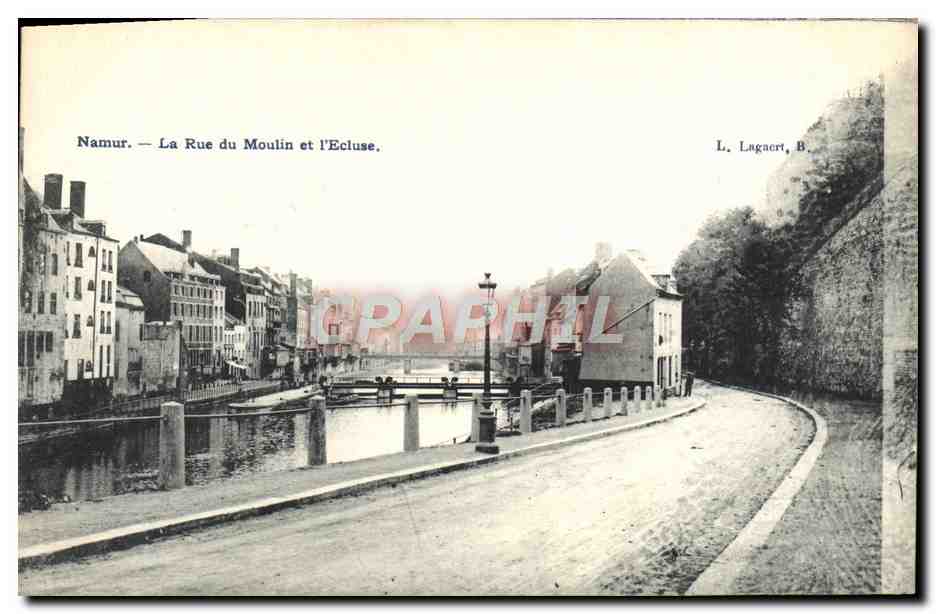 CPA Namur La Rue du Moulin et L'Ecluse
