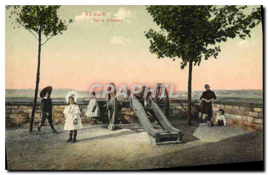 CPA Dinant Namur Sur la Citadelle Enfants Canon 