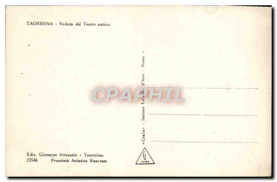CPA Taormina Veduta del teatro antico — Back