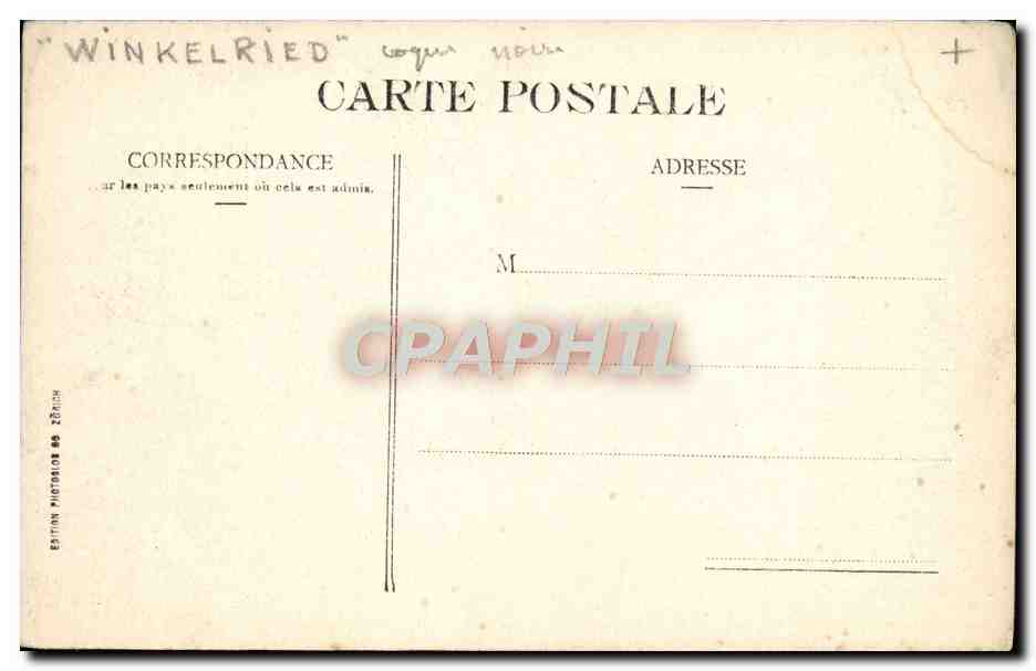 CPA Geneve La Rade et le Montblanc Bateau — Verso