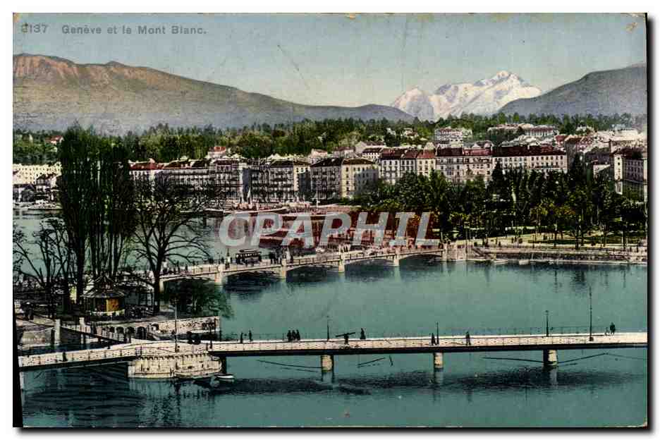CPA Geneve et Le Mont Blanc